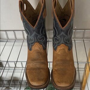 Kids Brown and Gray Western Boots